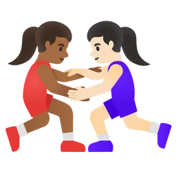 Women Wrestling: Medium-Dark Skin Tone, Light Skin Tone Google
