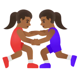Women Wrestling: Medium-Dark Skin Tone Google