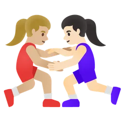 Women Wrestling: Medium-Light Skin Tone, Light Skin Tone Google