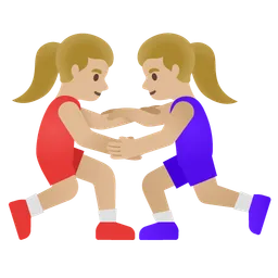 Women Wrestling: Medium-Light Skin Tone Google