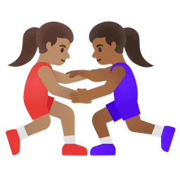 Women Wrestling: Medium Skin Tone, Medium-Dark Skin Tone Google