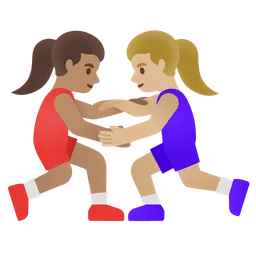 Women Wrestling: Medium Skin Tone, Medium-Light Skin Tone Google