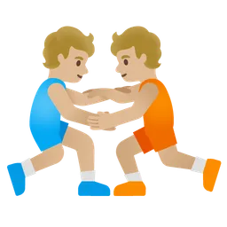 People Wrestling: Medium-Light Skin Tone Google
