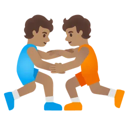 People Wrestling: Medium Skin Tone Google