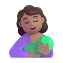 모유 수유: 중간 피부 톤