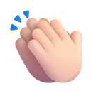 손뼉 치기: 밝은 피부 톤