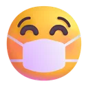 의료용 마스크를 착용한 얼굴