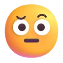 눈썹이 올라간 얼굴