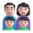 가족: 남자, 여자, 남자아이, 남자아이: 밝은 피부색