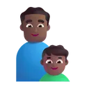 Family - Man: Medium-Dark Skin Tone, Boy: Medium-Dark Skin Tone