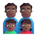 Family - Man: Medium-Dark Skin Tone, Man: Medium-Dark Skin Tone, Boy: Medium-Dark Skin Tone, Girl: Medium-Dark Skin Tone