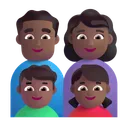 Family - Man: Medium-Dark Skin Tone, Woman: Medium-Dark Skin Tone, Boy: Medium-Dark Skin Tone, Girl: Medium-Dark Skin Tone