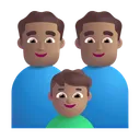 Family - Man: Medium Skin Tone, Man: Medium Skin Tone, Boy: Medium Skin Tone