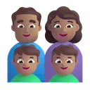 Family - Man: Medium Skin Tone, Woman: Medium Skin Tone, Boy: Medium Skin Tone, Boy: Medium Skin Tone