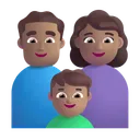 Family - Man: Medium Skin Tone, Woman: Medium Skin Tone, Boy: Medium Skin Tone