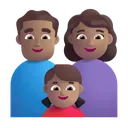 Family - Man: Medium Skin Tone, Woman: Medium Skin Tone, Girl: Medium Skin Tone
