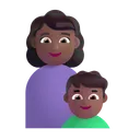 Family - Woman: Medium-Dark Skin Tone, Boy: Medium-Dark Skin Tone
