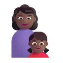 Family - Woman: Medium-Dark Skin Tone, Girl: Medium-Dark Skin Tone