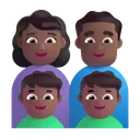 Family - Woman: Medium-Dark Skin Tone, Man: Medium-Dark Skin Tone, Boy: Medium-Dark Skin Tone, Boy: Medium-Dark Skin Tone