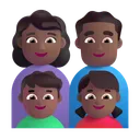 Family - Woman: Medium-Dark Skin Tone, Man: Medium-Dark Skin Tone, Boy: Medium-Dark Skin Tone, Girl: Medium-Dark Skin Tone