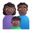 Family - Woman: Medium-Dark Skin Tone, Man: Medium-Dark Skin Tone, Boy: Medium-Dark Skin Tone