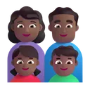 Family - Woman: Medium-Dark Skin Tone, Man: Medium-Dark Skin Tone, Girl: Medium-Dark Skin Tone, Boy: Medium-Dark Skin Tone