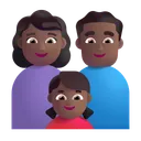 Family - Woman: Medium-Dark Skin Tone, Man: Medium-Dark Skin Tone, Girl: Medium-Dark Skin Tone