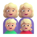 Family - Woman: Medium-Light Skin Tone, Woman: Medium-Light Skin Tone, Boy: Medium-Light Skin Tone, Girl: Medium-Light Skin Tone