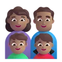 Family - Woman: Medium Skin Tone, Man: Medium Skin Tone, Boy: Medium Skin Tone, Girl: Medium Skin Tone