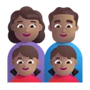 Family - Woman: Medium Skin Tone, Man: Medium Skin Tone, Girl: Medium Skin Tone, Girl: Medium Skin Tone
