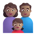 Family - Woman: Medium Skin Tone, Man: Medium Skin Tone, Girl: Medium Skin Tone