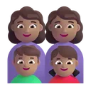 Family - Woman: Medium Skin Tone, Woman: Medium Skin Tone, Boy: Medium Skin Tone, Girl: Medium Skin Tone