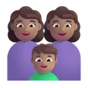 Family - Woman: Medium Skin Tone, Woman: Medium Skin Tone, Boy: Medium Skin Tone