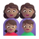 Family - Woman: Medium Skin Tone, Woman: Medium Skin Tone, Girl: Medium Skin Tone, Boy: Medium Skin Tone