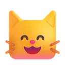 웃는 눈을 가진 웃는 고양이