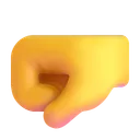왼쪽을 향한 주먹