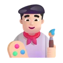 남자 아티스트: 밝은 피부 톤