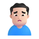 찡그린 남자: 밝은 피부 톤