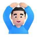 OK 제스처를 하는 사람: 밝은 피부 톤