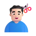 머리를 자르는 남자: 밝은 피부 톤