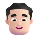 남자: 밝은 피부 톤