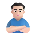 삐죽거리는 남자: 밝은 피부 톤