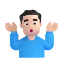어깨를 으쓱하는 남자: 밝은 피부 톤