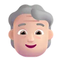 고령자: 밝은 피부 톤