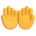 손바닥을 함께 위로 올리기