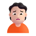 얼굴을 찡그리는 사람: 밝은 피부 톤