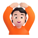 OK 제스처를 하는 사람: 밝은 피부 톤
