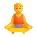 연꽃 자세를 취한 사람