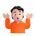어깨를 으쓱하는 사람: 밝은 피부 톤