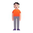 서 있는 사람: 밝은 피부 톤